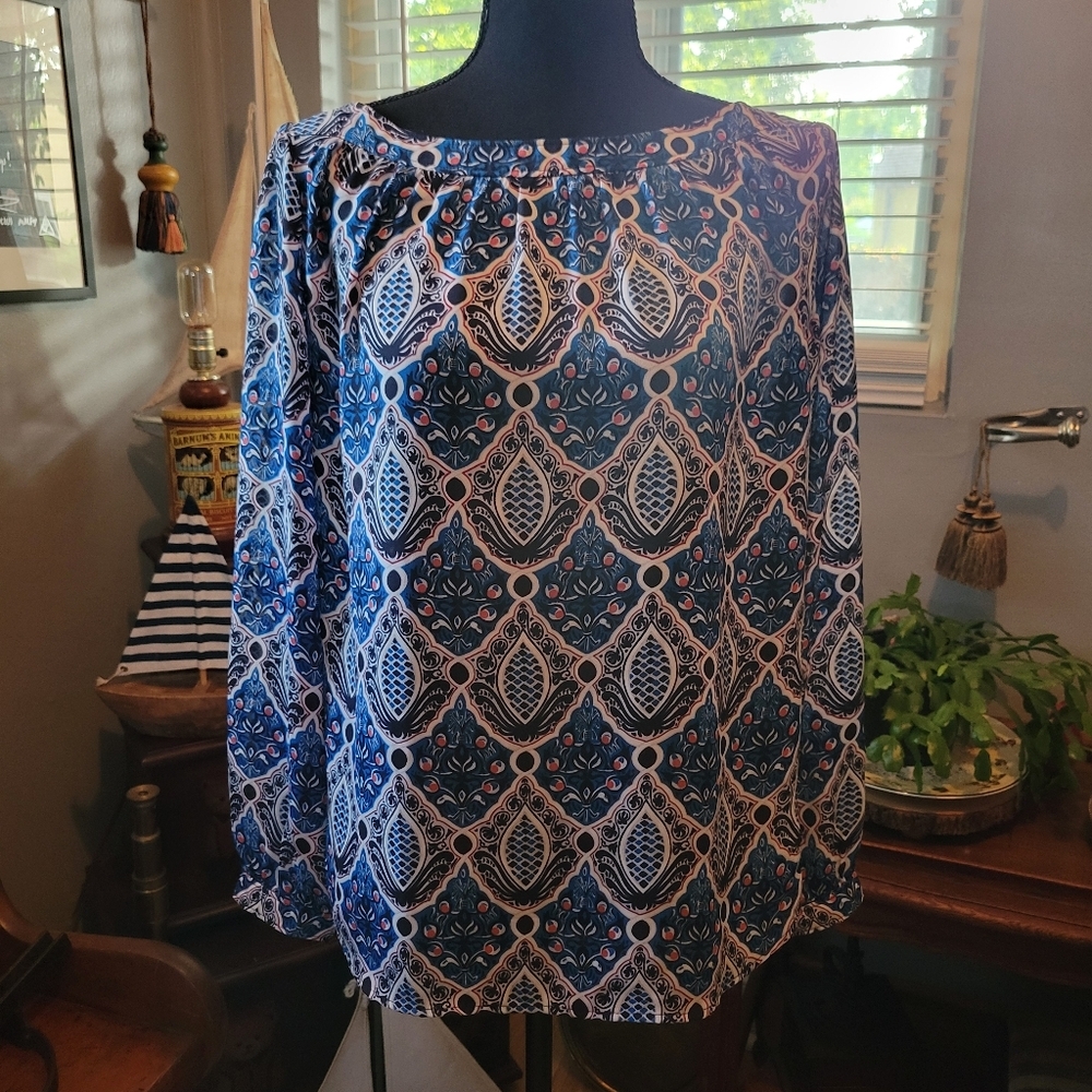 LOFT Multicolor Patterned Skirt